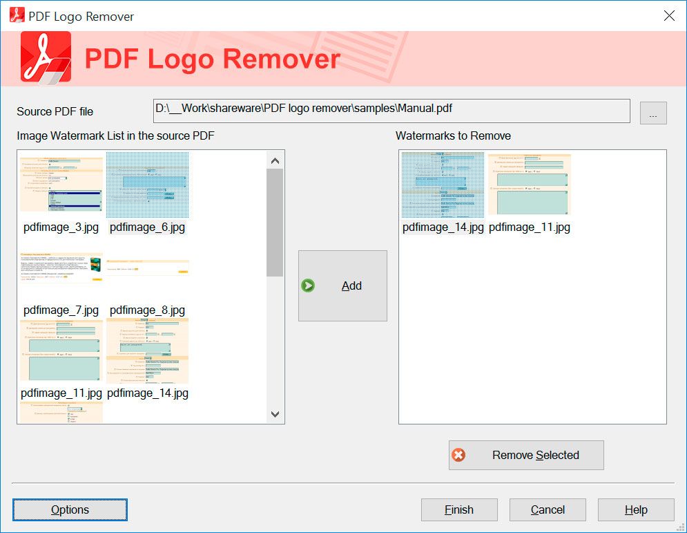 SoftOrbits PDF Logo Remover ภาพหน้าจอ.