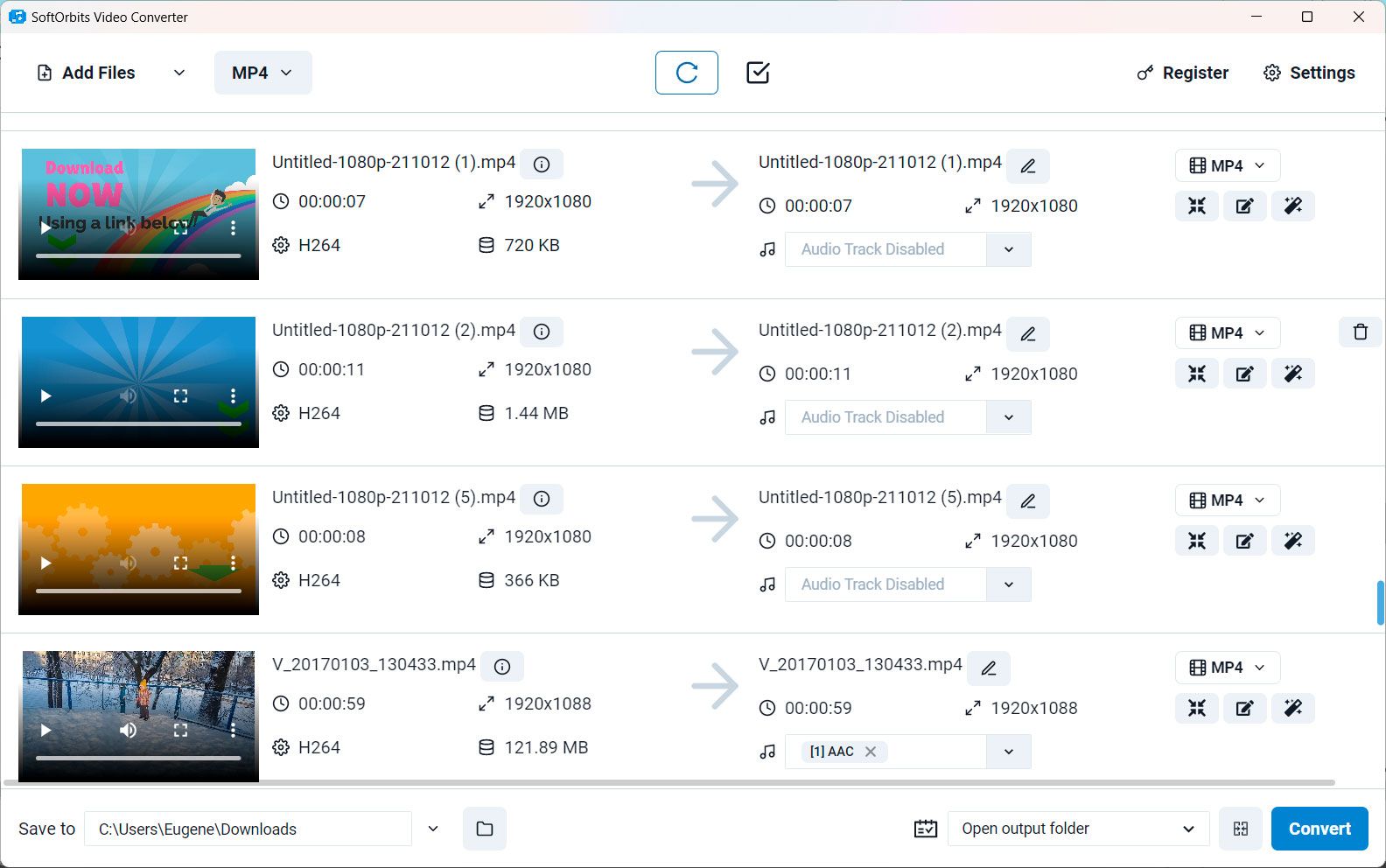 SoftOrbits Video Converter ภาพหน้าจอ.